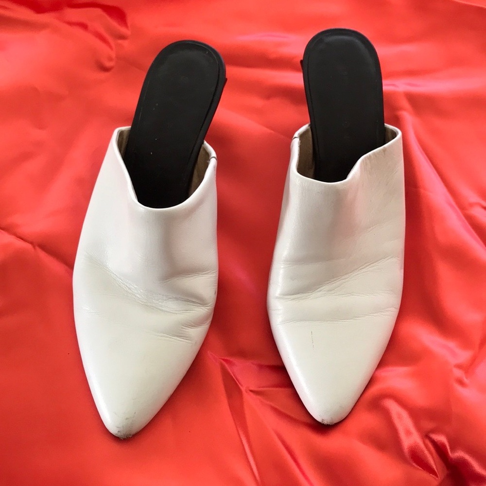 Funky White Mules